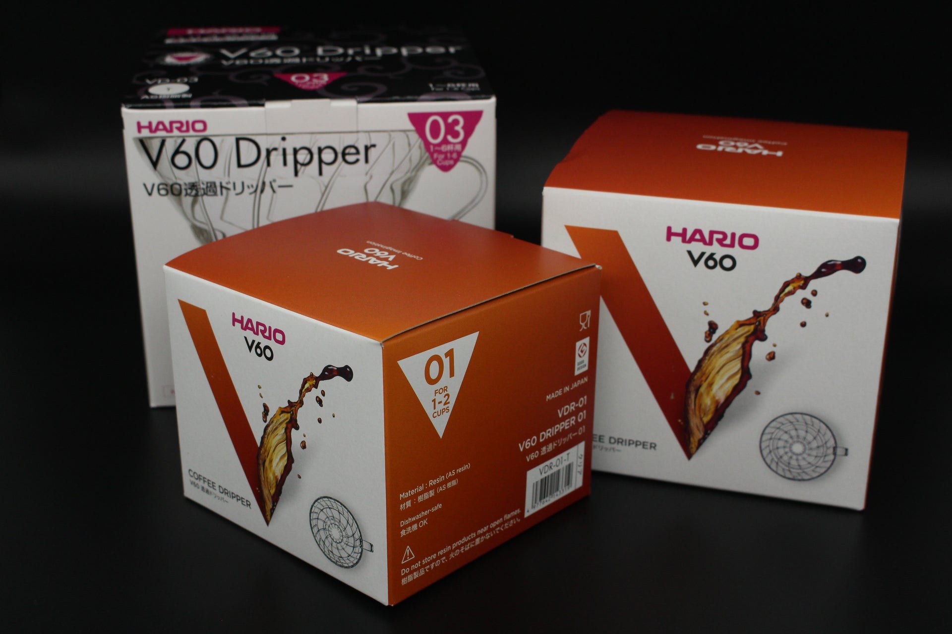 Hario V60 Clear Dripper size 1, 2, 3